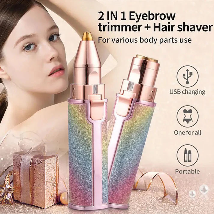 2-in-1 Face & Brow Trimmer For Women