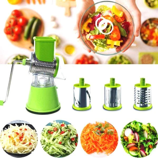 3 in 1 Manual Tabletop Drum Grater