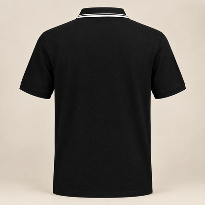 Levis Pique Polo – Black (White Collar)