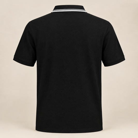 Levis Pique Polo – Black (White Collar)