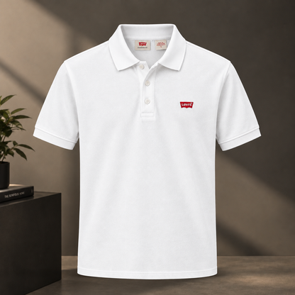 Levis Pique Polo – White
