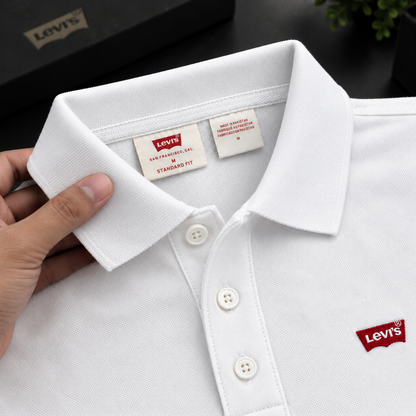 Levis Pique Polo – White