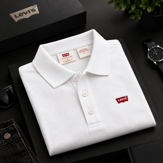 Levis Pique Polo – White