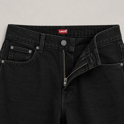 Levis Straight Fit Denim Jeans – Black