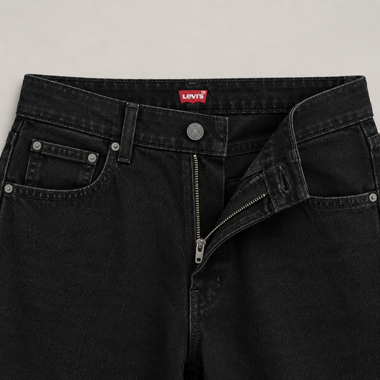 Levis Straight Fit Denim Jeans – Black