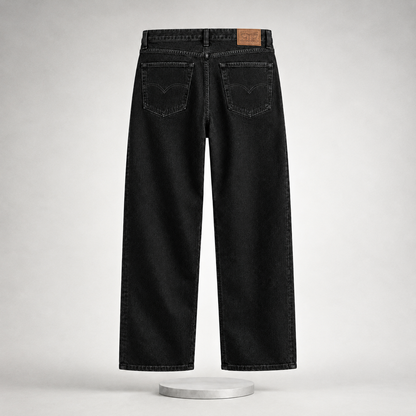 Levis Straight Fit Denim Jeans – Black