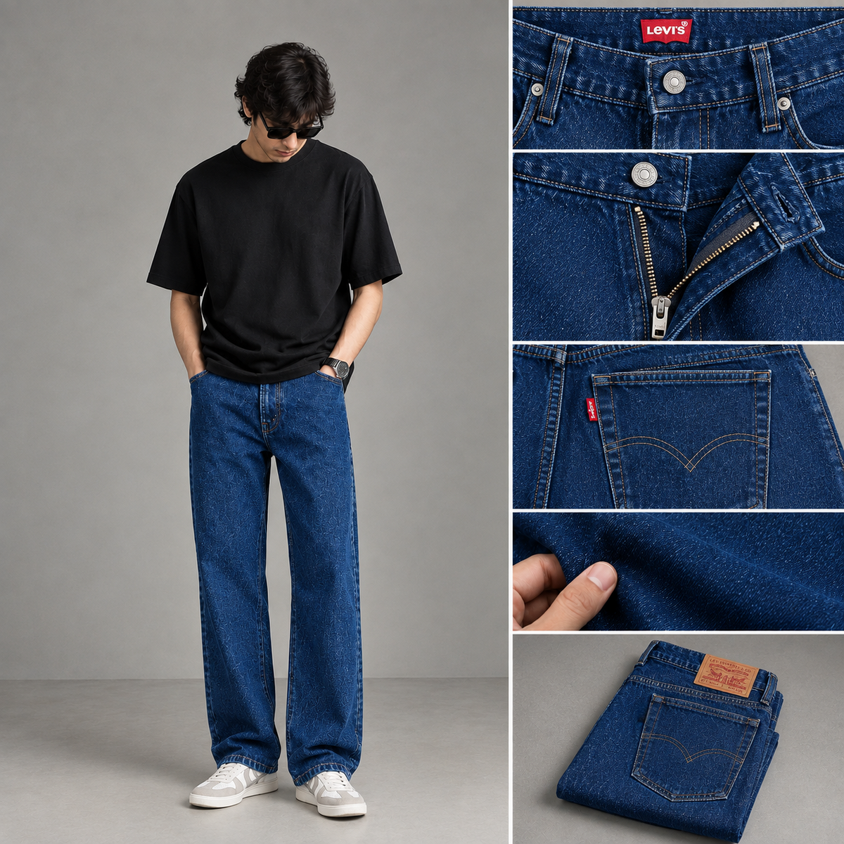Levis Straight Fit Denim Jeans – Blue