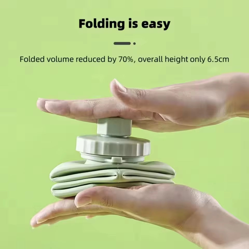 600ML Foldable Silicone Water Bottle – Portable Leakproof Travel Bottle