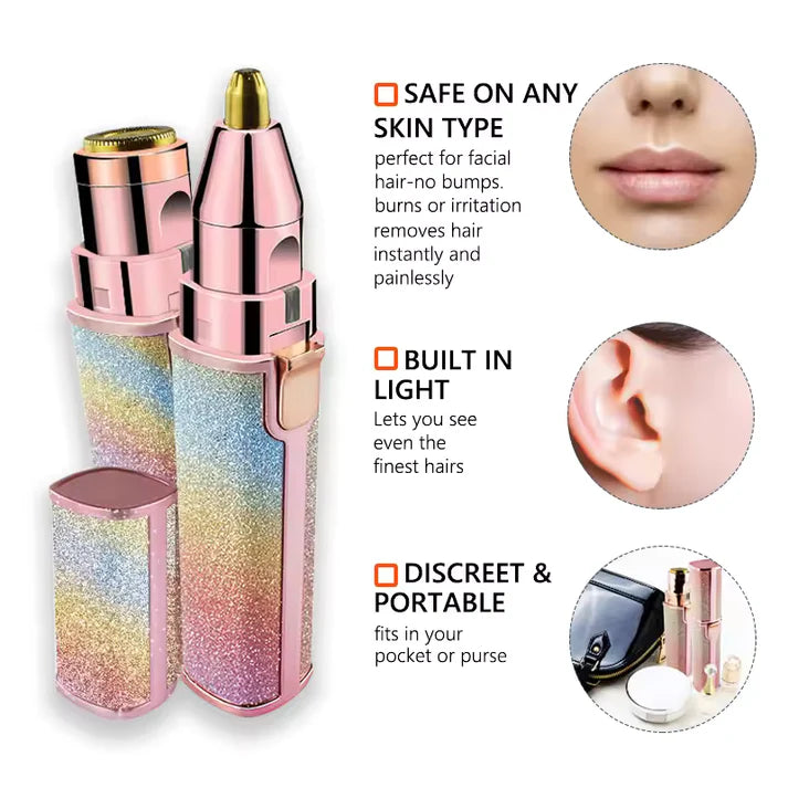 2-in-1 Face & Brow Trimmer For Women