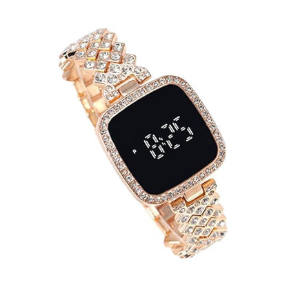 Buy Diamond LED Touch Watch for Women Online | 1Zone