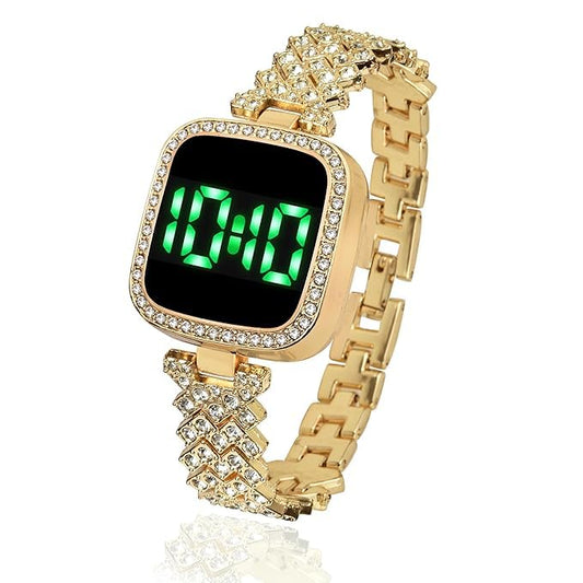 Buy Diamond LED Touch Watch for Women Online | 1Zone