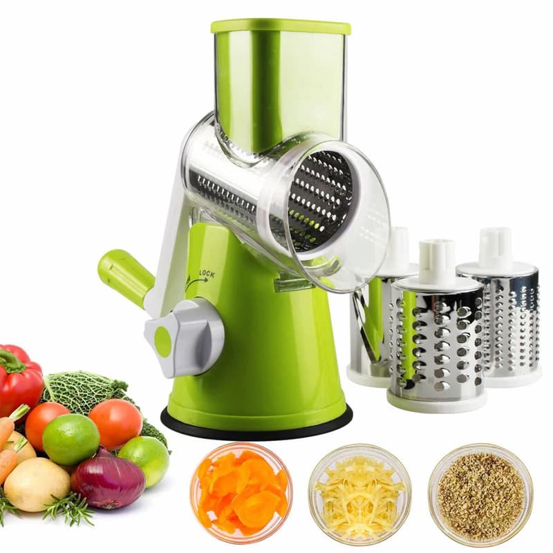 3 in 1 Manual Tabletop Drum Grater